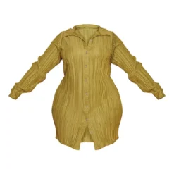 Plus Robe Chemise Plissée Vert Olive -Jolie Vêtue Soldes Magasin 79afa4f44ea11fa620014d661cb947ad0b9e2635 cmy8459 6