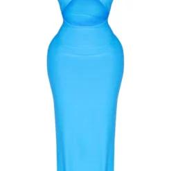 Shape Robe Longue Moulante Bleu Vif Découpée à Bralette -Jolie Vêtue Soldes Magasin 79c29c6ad8e2226183b886922970f8d14071f754 cne3674 5