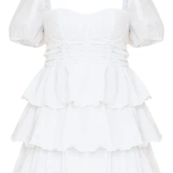 Plus Robe Patineuse Blanche Jupe à étages Et Bonnets Crêpés -Jolie Vêtue Soldes Magasin 7b0b2bf95bcc7d6a154c6f3e2e48cbe4325c2081 cne7608 5