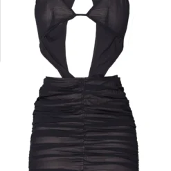 Tall Robe Noire Froncée à Bretelles Et Parties Contrastantes En Mesh -Jolie Vêtue Soldes Magasin 7b6a64260f26055aaa084a51cd6f1ecd18f898f4 cmv9381 6