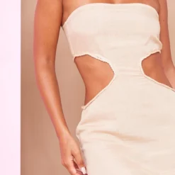 Robe Longue Bustier En Effet Lin Gris Pierre Découpée Sur Les Côtés -Jolie Vêtue Soldes Magasin 7b72dcad6e3c3ea1408f699186b7a98018f19749 cnd5905 4