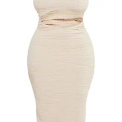 Plus Robe Mi-longue Texturée Gris Pierre à Découpe -Jolie Vêtue Soldes Magasin 7bd9d77f9f2b81bf0733e6810aee653a936e983c cnd4971 5