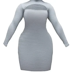 Shape Robe Mi-longue En Jersey Gris Clair à Découpe Et Manches Longues -Jolie Vêtue Soldes Magasin 7c5d1675baef561b7efb50d38da6d5acba8075d2 cnd2692 5