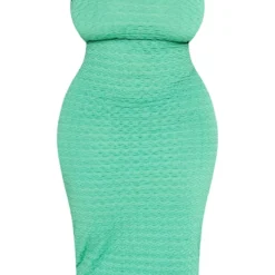 Plus Robe Mi-longue Vert Olive Effet Bulle Texturée Asymétrique -Jolie Vêtue Soldes Magasin 7c725174fad8d37a202a629a863d91712f29e2c7 cne4149 5