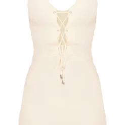 Robe Moulante Tissée Crème à Lacets Et Bretelles -Jolie Vêtue Soldes Magasin 7c96dfedf825ba0b66eefd268ad35f1b065f3ecb cnd2195 5