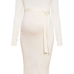 Maternité Robe De Grossesse Moulante Crème à Col En V Nouée à La Taille -Jolie Vêtue Soldes Magasin 7c9d6803aa68d00449cbac6b6c1ee3f27773ab98 cnb2408 5