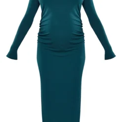 Maternité Robe Mi-longue De Grossesse Vert émeraude Froncée à Manches Longues -Jolie Vêtue Soldes Magasin 7ccaf20282b89deda60f1a6cde1d8e46d1713f63 cnc4891 5