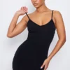 Robe Moulante En Jersey Noir à Bretelles Et Coutures -Jolie Vêtue Soldes Magasin 7d49aa667761f8b1158ffecb883b683b2b252826 cnd4084 1