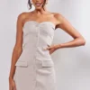 Robe Bustier Moulante Gris Pierre à Boutons Et Poches -Jolie Vêtue Soldes Magasin 7d98f987775dc92568b12fbc3468c5db81dbe82c cnd8891 1