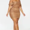 Plus Robe Moulante à Sequins Café Au Lait Et Col Bardot -Jolie Vêtue Soldes Magasin 7e0cceebd22d28a370b519940522886d9e4f5cfc cmt8444 1