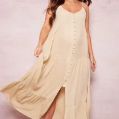 Maternité Robe De Grossesse Effet Lin Sauge à Bretelles -Jolie Vêtue Soldes Magasin 7e5a2082646f194f9d37e3a432753e4863cda87c cnd7407 3