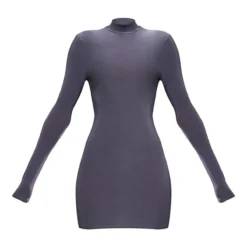 Robe Moulante Gris Anthracite Découpée Dans Le Dos Croisée à Manches Longues -Jolie Vêtue Soldes Magasin 7e99675922166e2d29d869c3d3097d40a0a52964 cnd2295 5