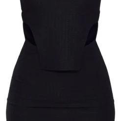 Robe Bustier Texturée Noire à Ourlet Tombant -Jolie Vêtue Soldes Magasin 7f1738c98fbc464e1d6905067216514c24ab4450 cnf0252 5