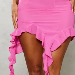 Shape Mini Robe-bustier En Mousseline De Soie Rose Vif à Volants -Jolie Vêtue Soldes Magasin 7f304cd7f07928ebd852a7f057ba77299ee7ee5d cne3482 4