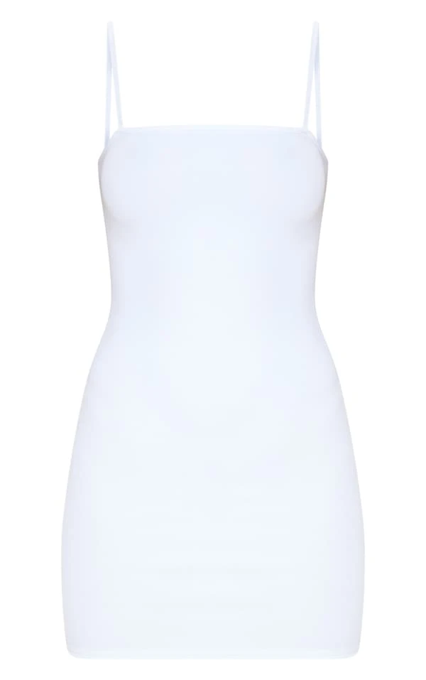 Desri Robe Moulante Blanche à Col Droit 5 Desri Robe Moulante Blanche à Col Droit – Image 3