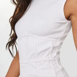 Robe Moulante Côtelée Rose Tendre à Corset Et Détail Coutures -Jolie Vêtue Soldes Magasin 814bce9006eead78d9cad380760599066dab57d4 cnd5500 4