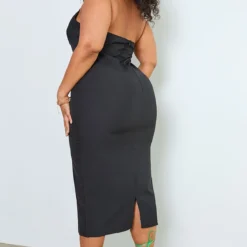 Plus Robe Mi-longue Noire Tissée Croisée Sur Le Devant 8 Plus Robe Mi-longue Noire Tissée Croisée Sur Le Devant -Jolie Vêtue Soldes Magasin 81663ab348fb9397aa70060da757155f50f3dec8 cmy1916 3