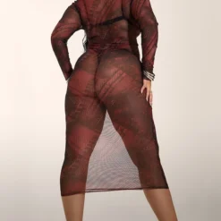 Plus Robe Longue En Mesh Bordeaux Imprimé Jean 7 Plus Robe Longue En Mesh Bordeaux Imprimé Jean -Jolie Vêtue Soldes Magasin 81e9636770f6b2c3497c4f3e029c020f7ff4418f cnc5570 2