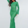 Robe Longue Texturée Ajourée Vert Foncé à Manches Longues 2 Robe Longue Texturée Ajourée Vert Foncé à Manches Longues -Jolie Vêtue Soldes Magasin 81f313b9bd8efaa76392ed68730c6dd0c19b92cf cne8469 1