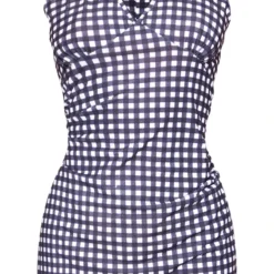 Robe Droite Noir & Blanc Imprimé Vichy à Col Rond -Jolie Vêtue Soldes Magasin 82083a556c0a3db926e8d949c3c8d85228838a36 cne6465 5