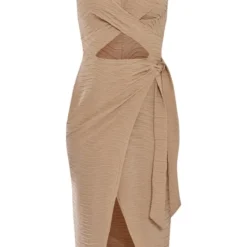 Robe Mi-longue Portefeuille Texturée Gris Pierre à Col Montant Et Taille Croisée -Jolie Vêtue Soldes Magasin 822ac6d2c6fd7f70bfc432ea0ab664d1fac65f56 cnb7303 5