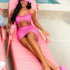 Robe Bicolore Rose En Maille Tricot Très Découpée -Jolie Vêtue Soldes Magasin 827d5ba60f77d55321040c2f2c3708cfdb9d03ac CNA0088 3