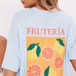 Robe T-shirt Bleu Clair à Imprimé Fruits 10 Robe T-shirt Bleu Clair à Imprimé Fruits -Jolie Vêtue Soldes Magasin 833eb51eb57973727fe4f76e8e8c254d48969160 cnd9205 4