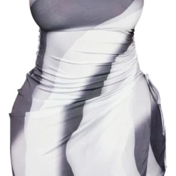 Shape Mini Robe Bustier Très Moulante Noire à Imprimé Et Fronces Sur Le Côté -Jolie Vêtue Soldes Magasin 834b947c5f7440f464451fd8903d158c6086380a cne3528 5