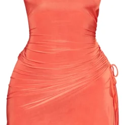 Logic Shape Robe Moulante Bustier Argile Froncée Sur Le Côté à Ourlet Volanté -Jolie Vêtue Soldes Magasin 847488610a3b17c48ecd773c334fb9e74ba12493 cnd5522 5