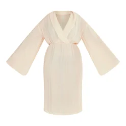 Plus Robe Cache-coeur Mi-longue Crème Plissée -Jolie Vêtue Soldes Magasin 84cf7f616a6264ad7ab178338c73d4b248b279a6 cnc9694 5