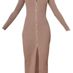 Robe Longue Côtelée Gris Pierre à Boutons -Jolie Vêtue Soldes Magasin 84f025f2b2a250bfbb09d209e7cf5c7bef4fa976 cms7691 6