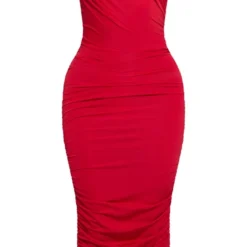 Robe Mi-longue Moulante Rouge Asymétrique Froncée 11 Robe Mi-longue Moulante Rouge Asymétrique Froncée -Jolie Vêtue Soldes Magasin 8530d00baf4f734bc0aee0786b4b900b75cd87c4 cne8575 5
