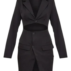 Robe Blazer De Tailleur Moulante Noire à Taille Découpée -Jolie Vêtue Soldes Magasin 856f18b82c26ccfe1096193393eb47e6643f6eb0 cmv3302 6