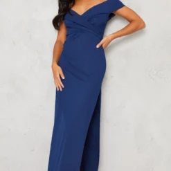 Petite Robe Longue Bleu Marine Fendue à Col Bardot -Jolie Vêtue Soldes Magasin 857a26be8d0110f135ee837ac396d1e692f11695 cna9527 3