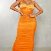 Shape Robe Corset Longue En Mesh Orange à Fronces -Jolie Vêtue Soldes Magasin 861ec13fad42e63bd43ebfe2552d4aa26cb2a41c cne4655 1