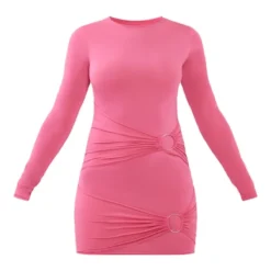 Robe Très Moulante Rose à Manches Longues Et Multiples Anneaux -Jolie Vêtue Soldes Magasin 8643b91b880ffd7101e7bee393e5219e44b8d35d cnc2258 5