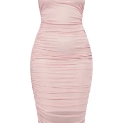 Robe Longue En Mesh Très Froncé Rose Croisée Sur Le Cou -Jolie Vêtue Soldes Magasin 864ce8113793a71abc3d3124a442a9a6e5506e20 cnc6216 5
