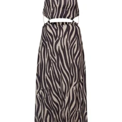 Robe Longue De Plage Gris Pierre Zébrée à Découpes Et Détail Cordes -Jolie Vêtue Soldes Magasin 866d8669434292fd76b33a7288272adbaa72fdd8 CMZ0133 5