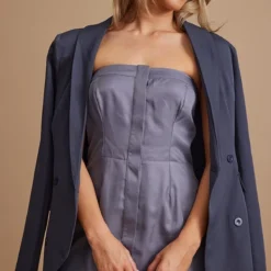 Robe Bustier Moulante Gris Anthracite à Poches -Jolie Vêtue Soldes Magasin 86796c58dd2919b3183d3050a90ae675e4f3ef42 cnc8290 3