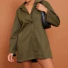 Robe Chemise Oversize Kaki Tissée Fendue -Jolie Vêtue Soldes Magasin 86be9213095671e718e09f686121672b14f80b40 cna0940 3