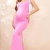 Logic Maternité Robe De Grossesse Longue Rose Vif à Col Rond -Jolie Vêtue Soldes Magasin 87238b01a8af5ec3ff440efaaa2973aab0ea61f3 cnf2316 1