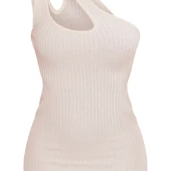 Robe Moulante Asymétrique Crème Texturée Ajourée -Jolie Vêtue Soldes Magasin 874635ae37a69011c3258bf664e88f56e665985c cnd4297 5