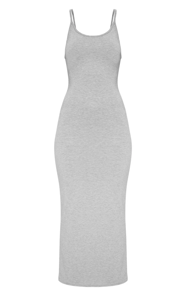 Logic Robe Longue Grise à Bretelles Et Côtés échancrés 5 Logic Robe Longue Grise à Bretelles Et Côtés échancrés – Image 3