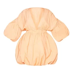 Plus Robe Droite Orange Bouffante à Manches Ballon -Jolie Vêtue Soldes Magasin 889ef8f73e4494c0802d4c2c66a55e9c508abe0f cms2495 6
