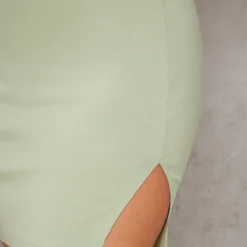 Robe Droite Vert Sauge Tissée Stretch à Col Carré -Jolie Vêtue Soldes Magasin 88eacd0fc7882a59dfaf9d6235ca6a2a24db2bec cne2869 4