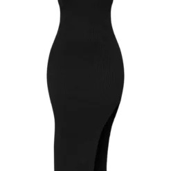 Robe Longue En Maille Tricot Noire à Décolleté En V -Jolie Vêtue Soldes Magasin 8920ad6a5589801dccfb86a3f81ca8fea6e1bf41 cnd6868 5