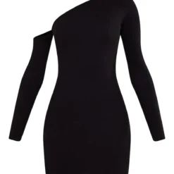 Robe Asymétrique Moulante Côtelée Noire -Jolie Vêtue Soldes Magasin 899a023c443e6ab4a8a38f5942d7aa7988d14c18 cnc2532 6