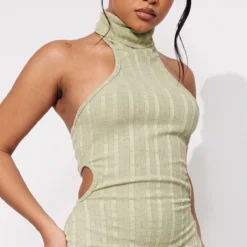 Petite Mini Robe Côtelée Sauge à Dos Nu -Jolie Vêtue Soldes Magasin 8aaf1c1e4f79965f9e864b570a00a2969c128994 cnd6918 4