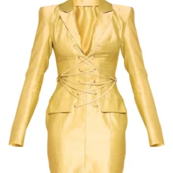 Robe Blazer Chartreuse à Col Et Lacets Devant -Jolie Vêtue Soldes Magasin 8aed595a4ddad905f33a3391e8dfef060fe2d2f1 cnc5674 5