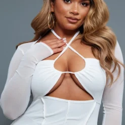 Shape Robe Moulante En Mesh Crème à Corset Découpé -Jolie Vêtue Soldes Magasin 8b16b2e692c61d55fabc3466e7b0606f6fa039ac cnc8800 4